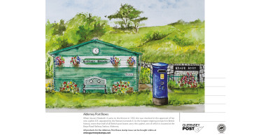 Alderney Post Box Postcard